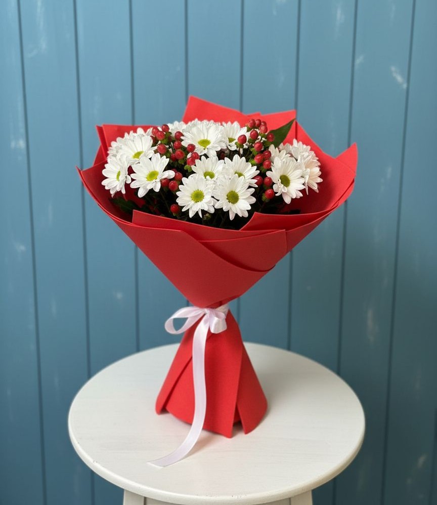 Букет цветов из: Хризантемы в Троицкий