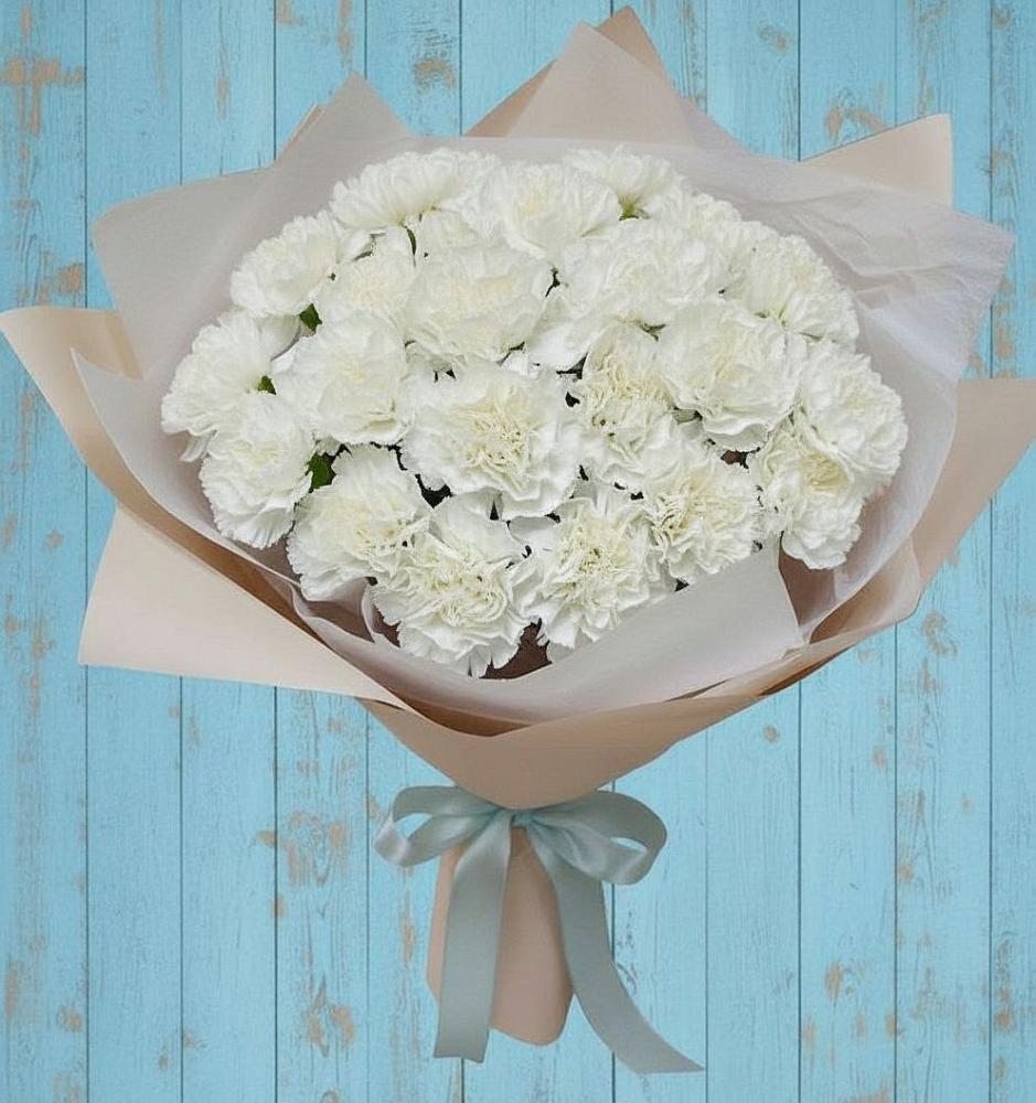 Букет цветов из: Гвоздики в Троицкий