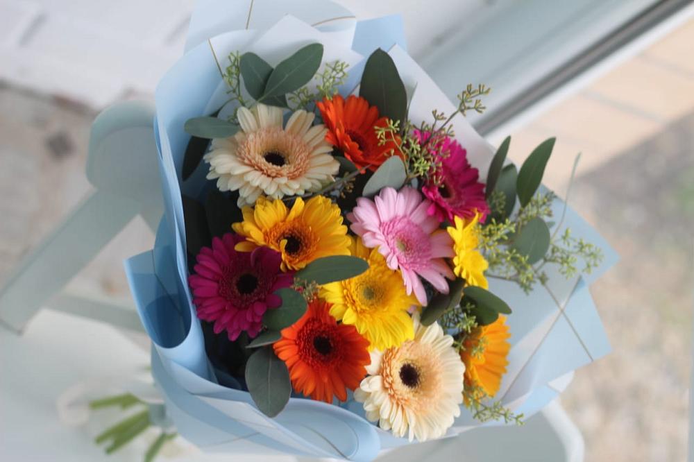 Букет цветов из: Герберы в Троицкий