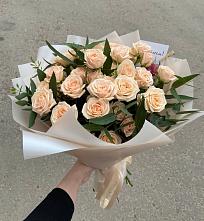 Букет Кремовые розы Латте в Троицкий
