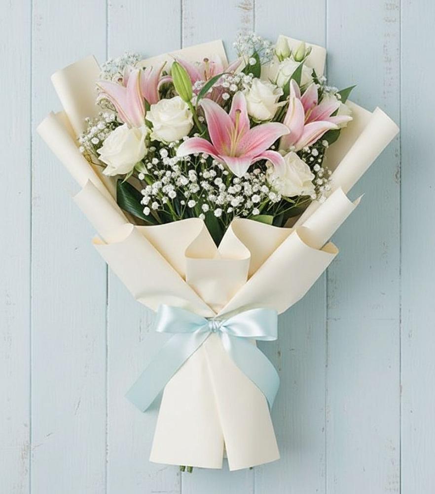 Букет цветов из: Лилии в Троицкий