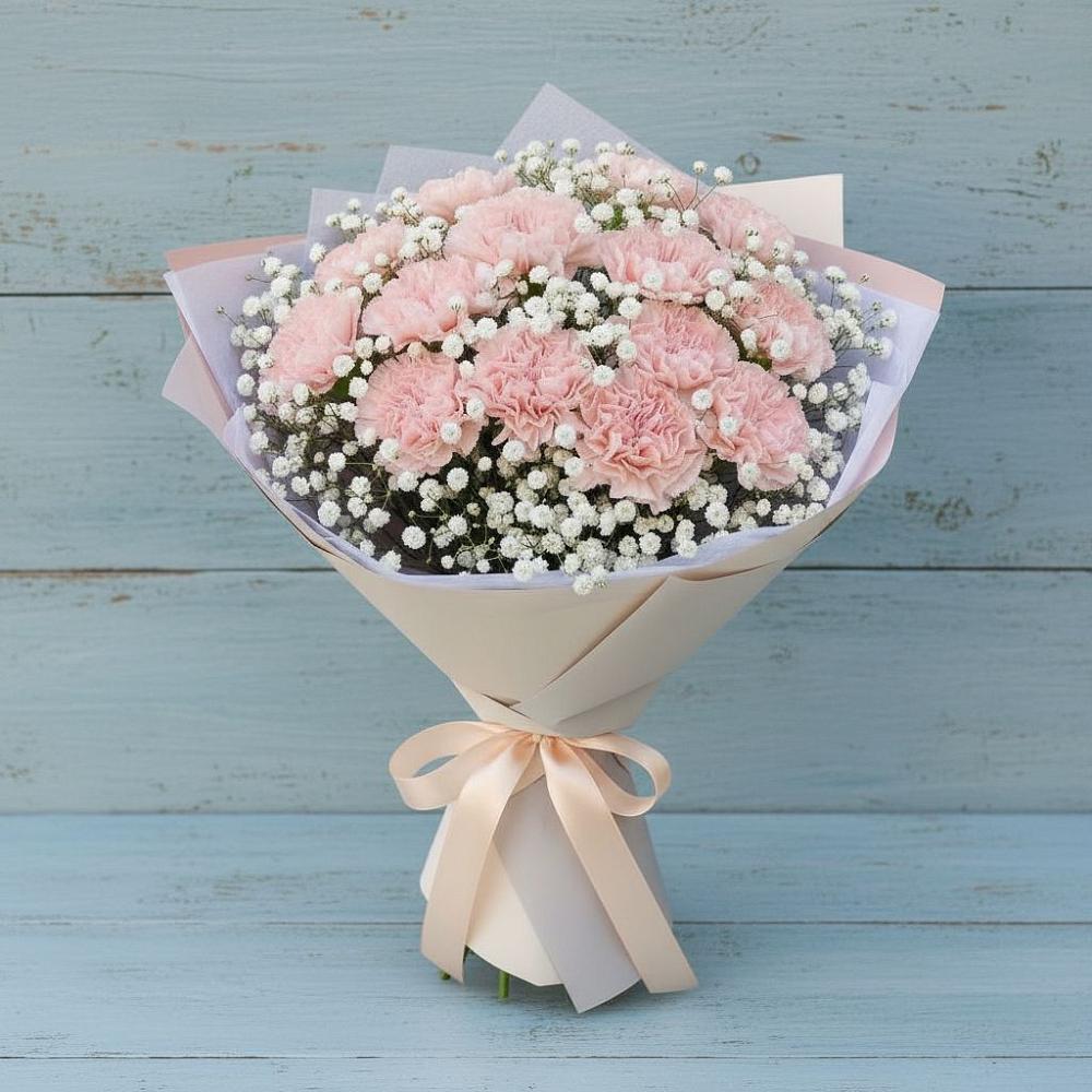 Букет цветов из: Гвоздики в Троицкий