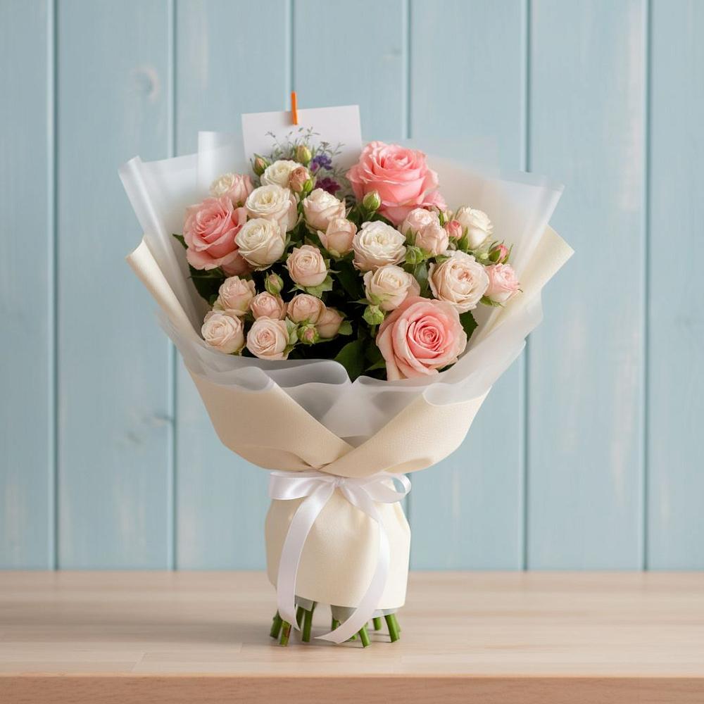 Букет цветов из: Розы в Троицкий