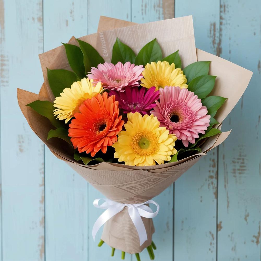 Букет цветов из: Герберы в Троицкий