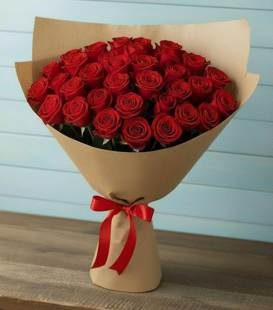 Букет Красные розы Милано в Троицкий