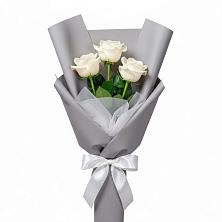 Букет 3 белые розы в Троицкий