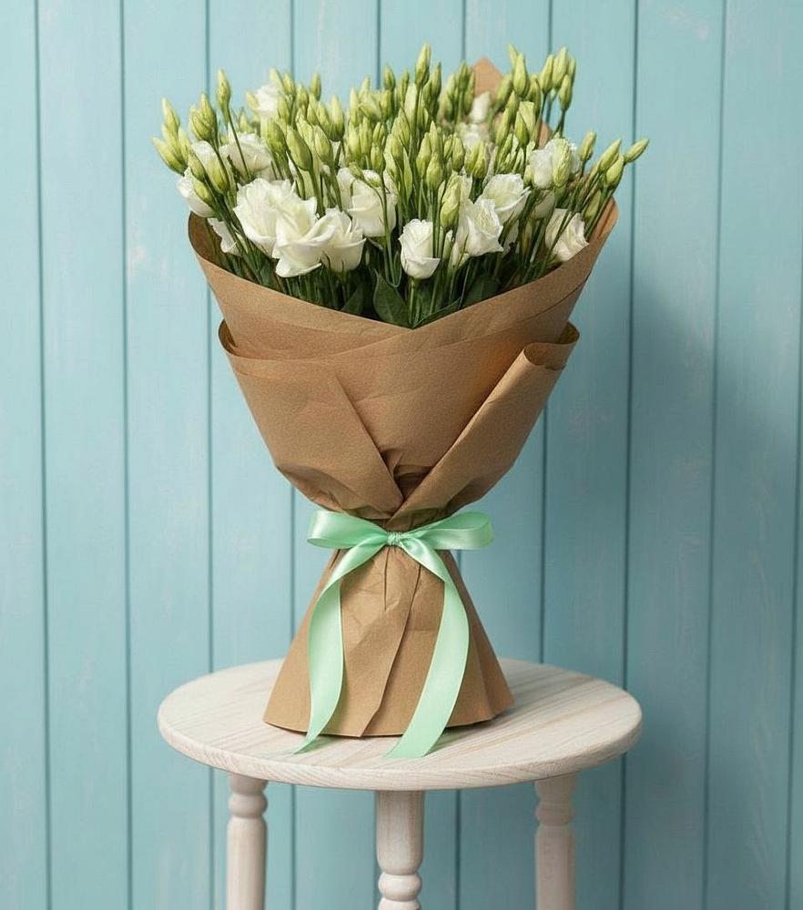 Букет цветов из: Лизиантусы в Троицкий