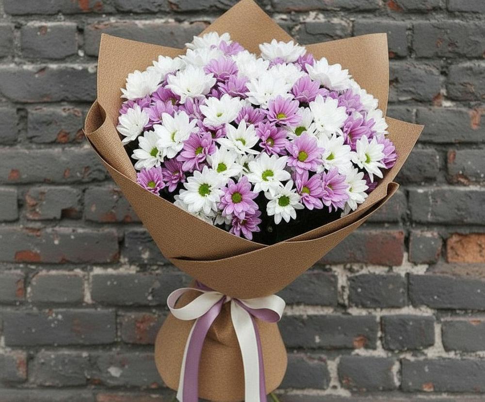 Букет цветов из: Хризантемы в Троицкий