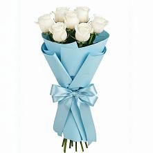 Букет 7 белых роз Проуд в Троицкий