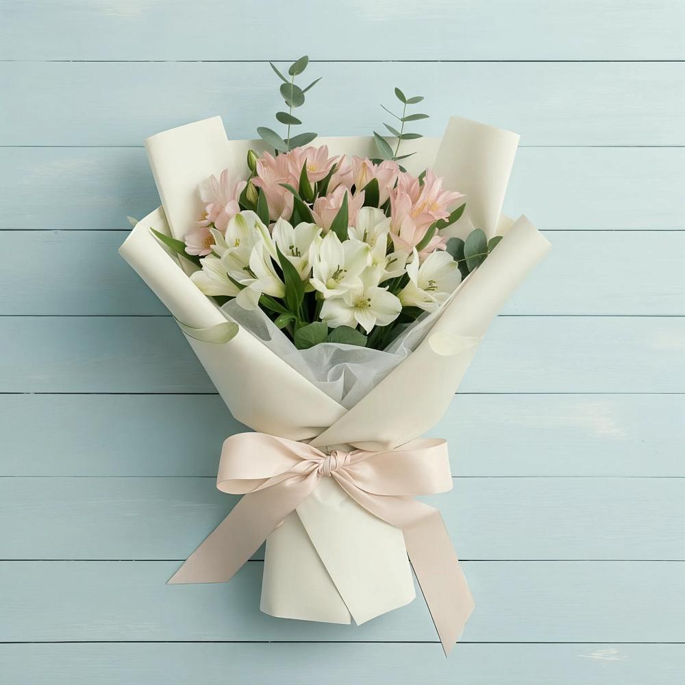 Букет цветов из: Альстромерии в Троицкий