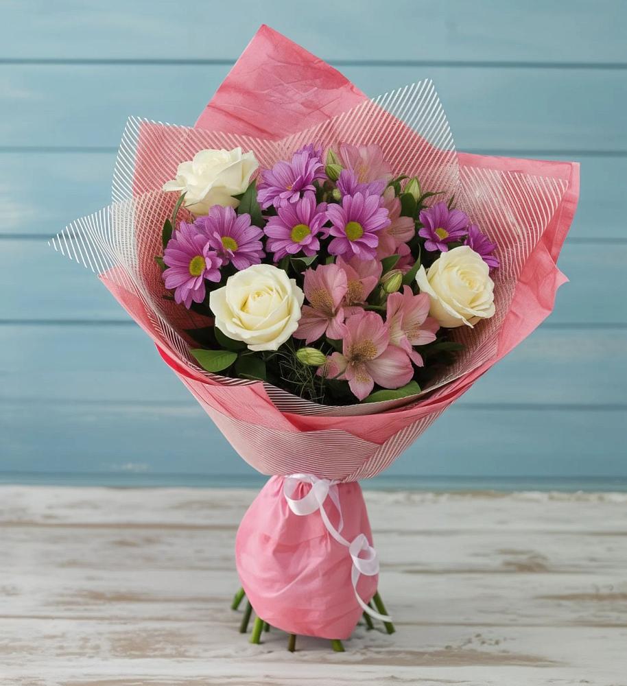 Букет цветов из: Герберы в Троицкий