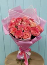 Букет 15 Розовых роз Равель в Троицкий