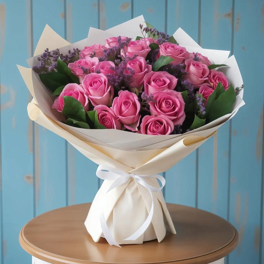 Букет цветов из: Розы в Троицкий