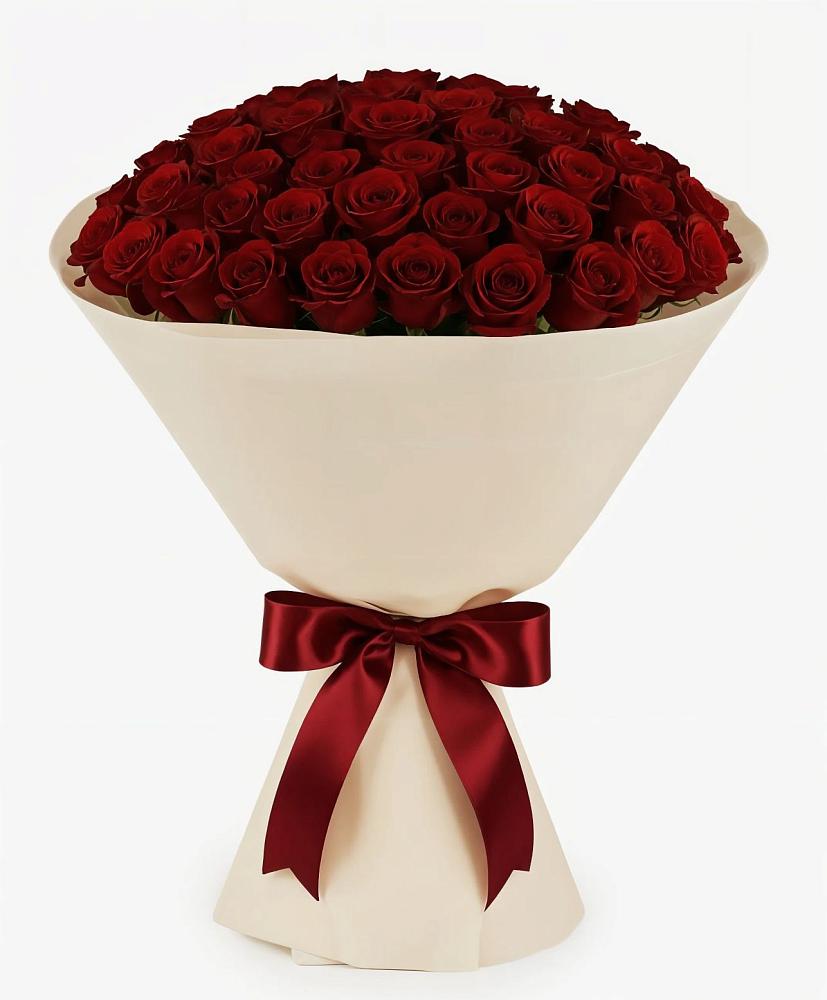 Букет 101 Бордовая роза Блэк Бакарра в Троицкий